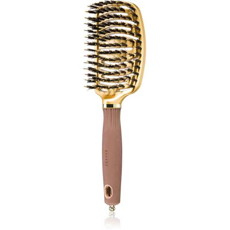Olivia Garden NanoThermic Ceramic + Ion Flex Collection Четка за коса с влакна от найлон и глиган 1 бр.