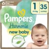Pampers Harmonie Size 1 еднократни пелени 2-5 kg 35 бр.