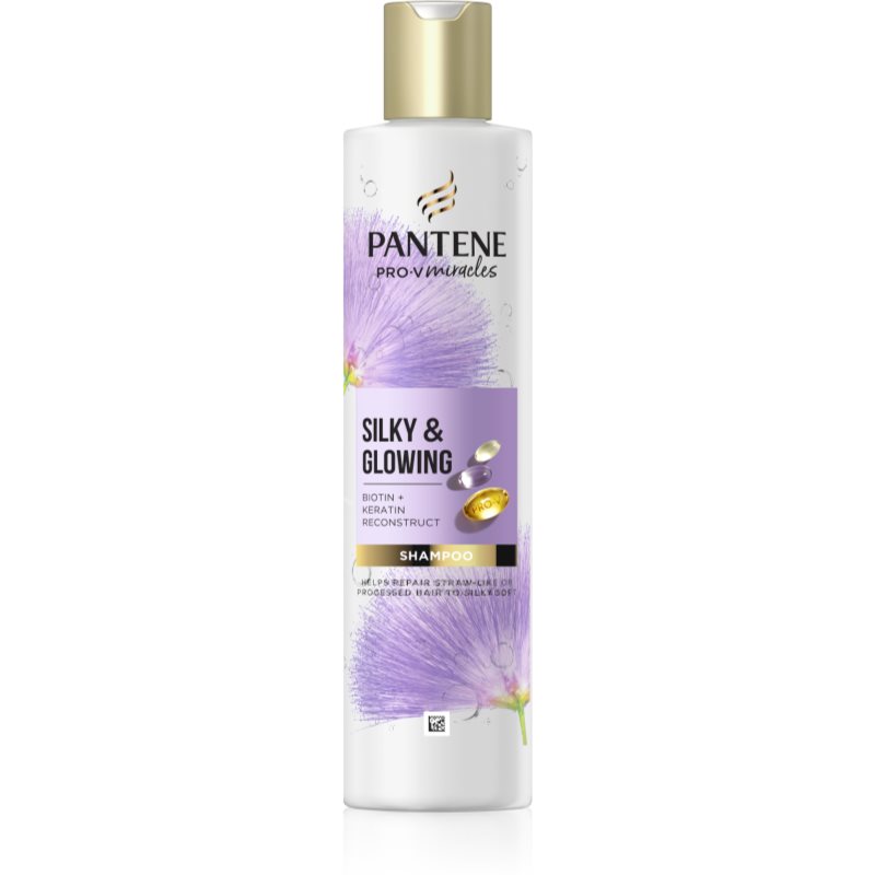 Pantene Pro-V Miracles Silky & Glowing възстановяващ шампоан с кератин 250 мл.