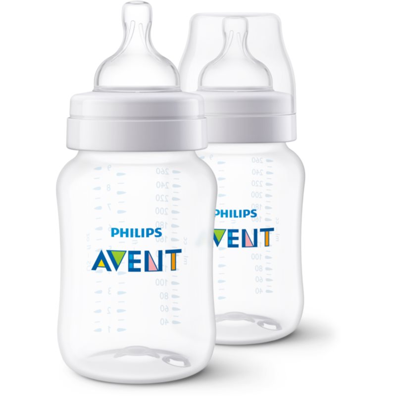 Philips Avent Anti-colic SCY103/02 бебешко шише против колики 1 m+ 2x260 мл.