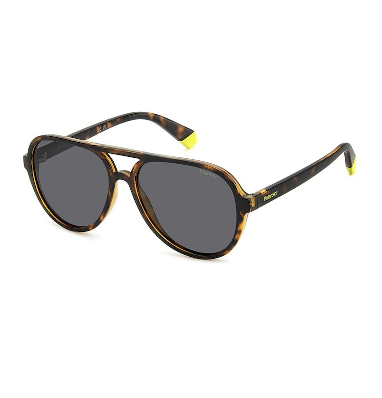 Polaroid Слънчеви очила Aviator с поляризация - Черен - Карамел -