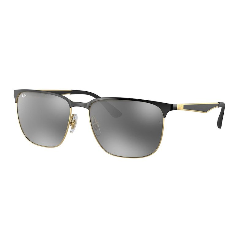 Ray-Ban Унисекс слънчеви очила Wayfarer с огладална повърхност - Златист - Черен -