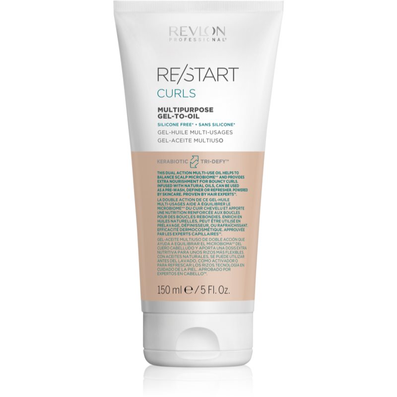 Revlon Professional Re/Start Curls хидратиращо гел-олио за къдрици за фиксиране и оформяне 150 мл.