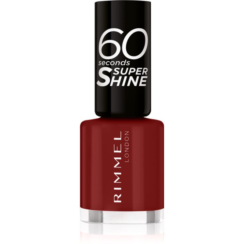 Rimmel 60 Seconds Super Shine лак за нокти цвят 320 Rapid Ruby 8 мл.