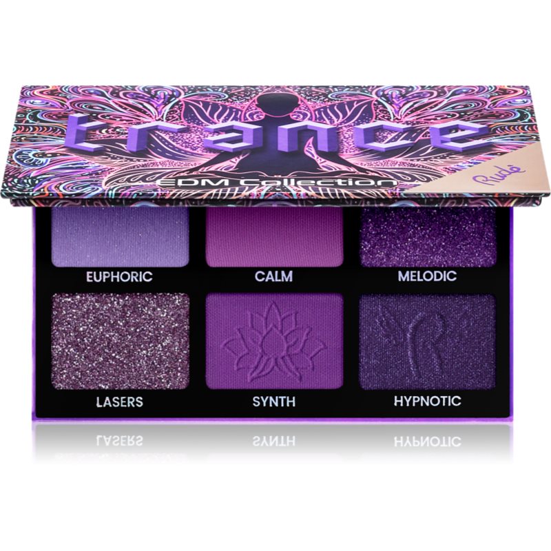 Rude Cosmetics EDM Collection палитра сенки за очи цвят Trance 6 гр.