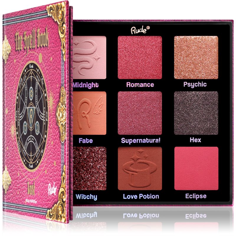 Rude Cosmetics The Spell Book палитра сенки за очи цвят Lust 10.8 гр.