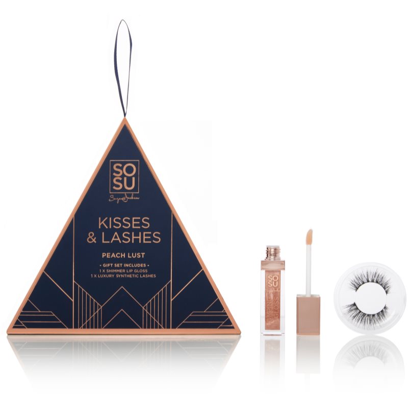 SOSU Cosmetics Limited Edition Kisses & Lashes подаръчен комплект Peach Lust