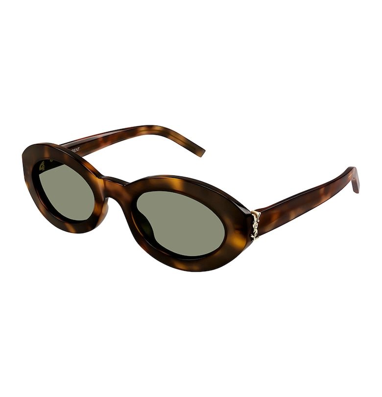 Saint Laurent Овални слънчеви очила Tortoise