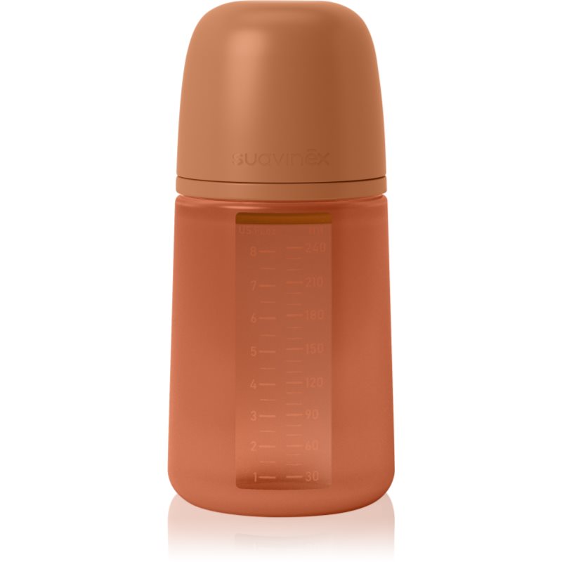 Suavinex Colour Essence SX Pro бебешко шише Medium Flow - Sunset Orange 240 мл. на ниска цена