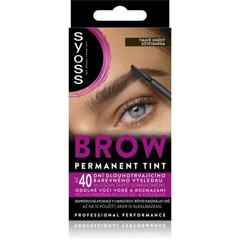 Syoss Brow Tint цвят за вежди цвят Dark Brown 10 мл.
