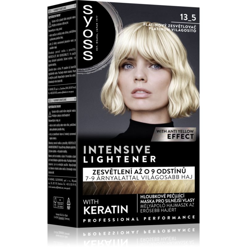 Syoss Intensive Lightener обезцветител за изсветляване на косата цвят 13_5 Platinum Lightener 1 бр.