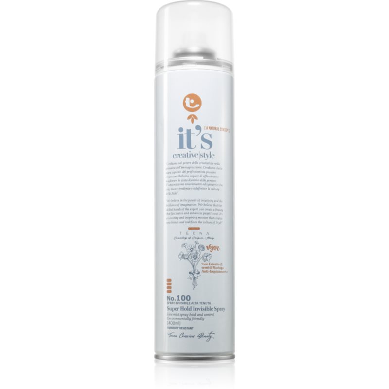 Tecna It's Creative Style Super Hold Invisible Spray лак за коса със силна фиксация 400 мл.