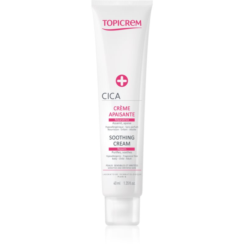 Topicrem CICA Soothing Cream интензивен възстановяващ крем за раздразнена кожа 40 мл.