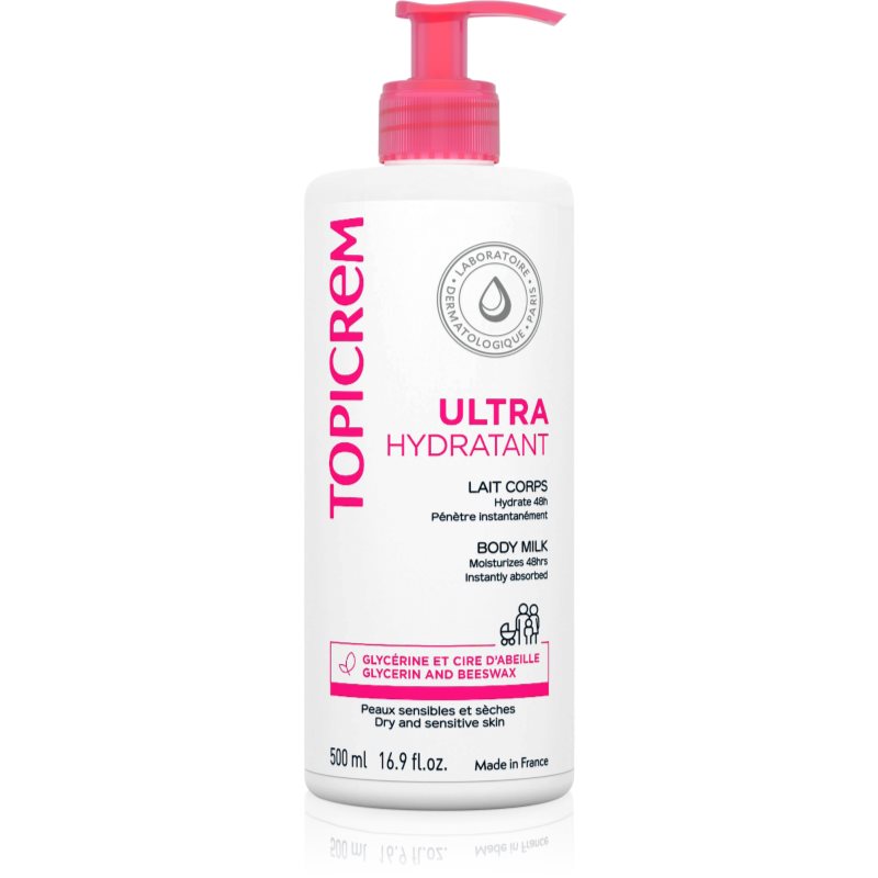 Topicrem UH BODY Ultra-Moisturizing Body Milk дълбоко хидратиращо мляко за тяло за суха и чувствителна кожа 500 мл. на ниска цена