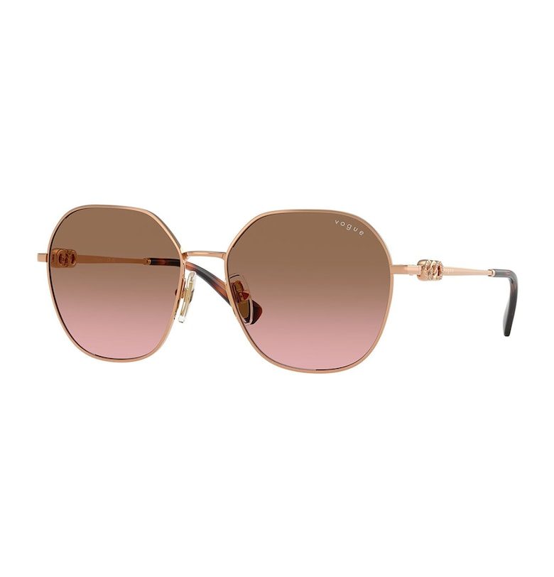 VOGUE EYEWEAR Овални слънчеви очила с градиента - Златист -