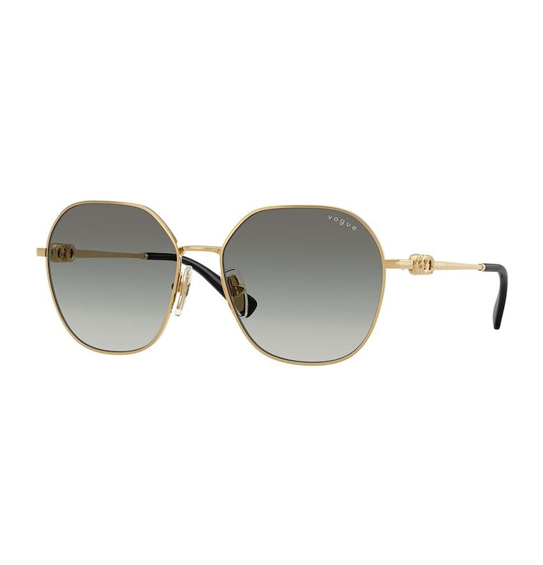 VOGUE EYEWEAR Овални слънчеви очила с градиента - Златист - Черен -