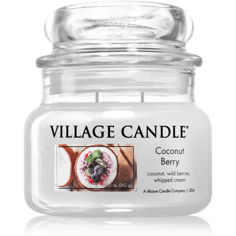 Village Candle Coconut Berry ароматна свещ 262 гр.