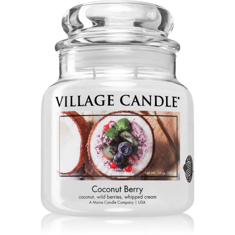Village Candle Coconut Berry ароматна свещ 396 гр.