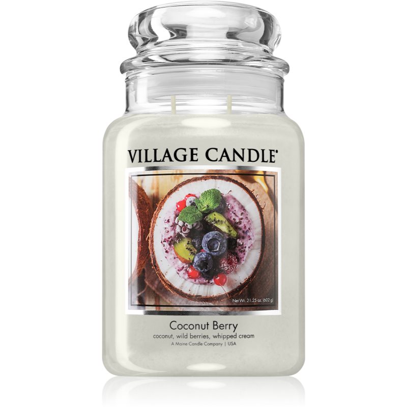 Village Candle Coconut Berry ароматна свещ 602 гр.