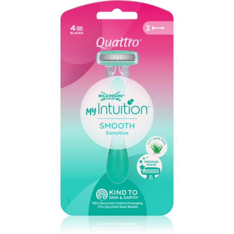 Wilkinson Sword Quattro for Women My Intuition Smooth самобръсначки за еднократна употреба Aloe and Vitamin E 3 бр.