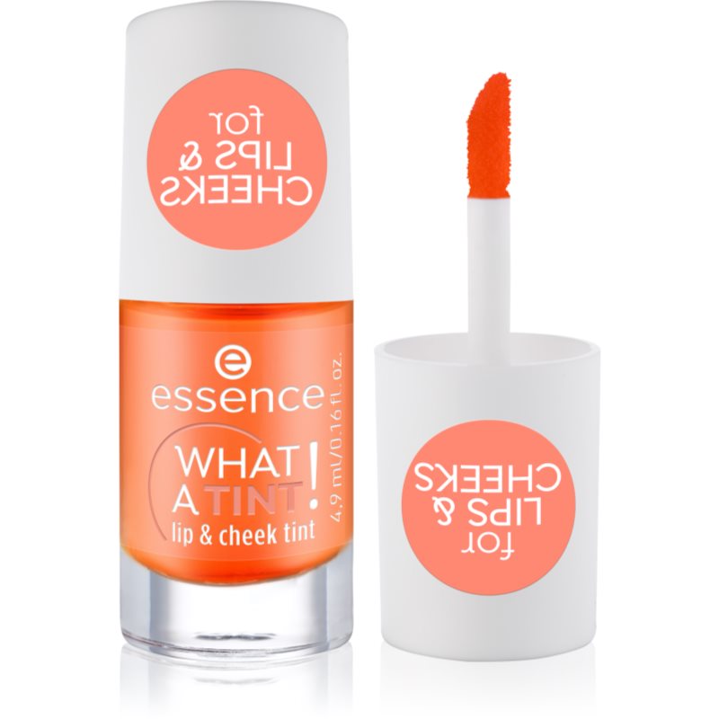 essence WHAT A TINT! течен руж и блясък за устни цвят 03 Peachy Vibes 4.9 мл.