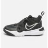 Баскетболни обувки Team Hustle с кожа и лога Nike