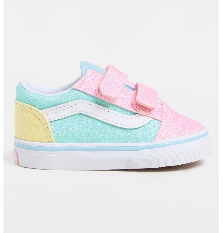Бляскави спортни обувки с велкро Vans