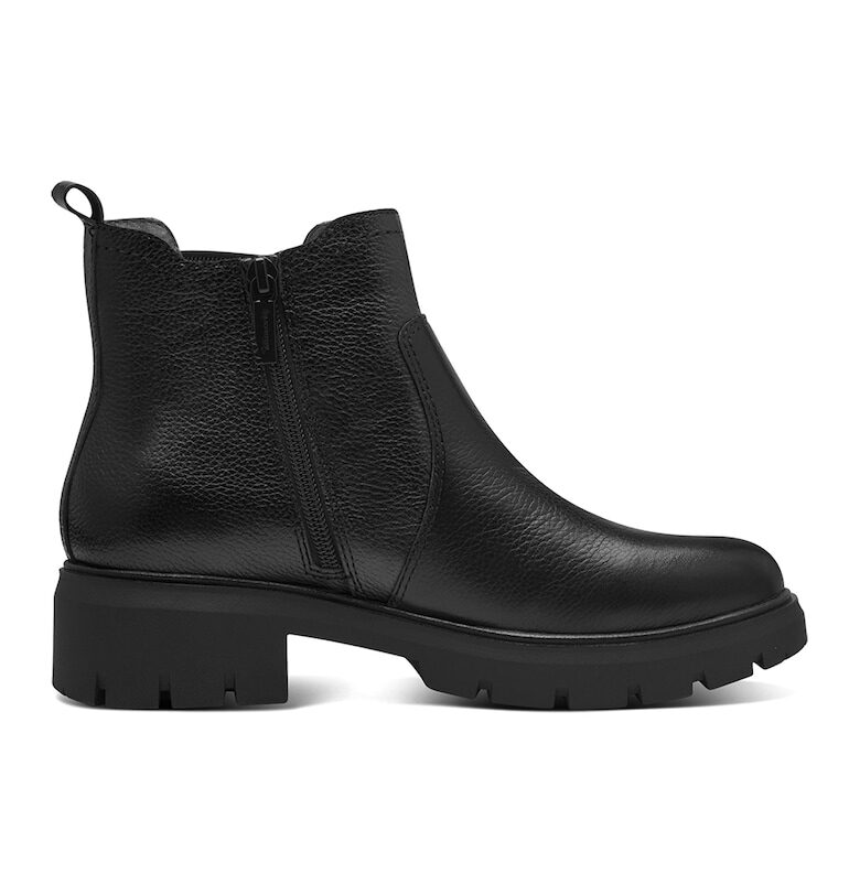 Боти Chelsea от кожа с масивен ток Tamaris Comfort