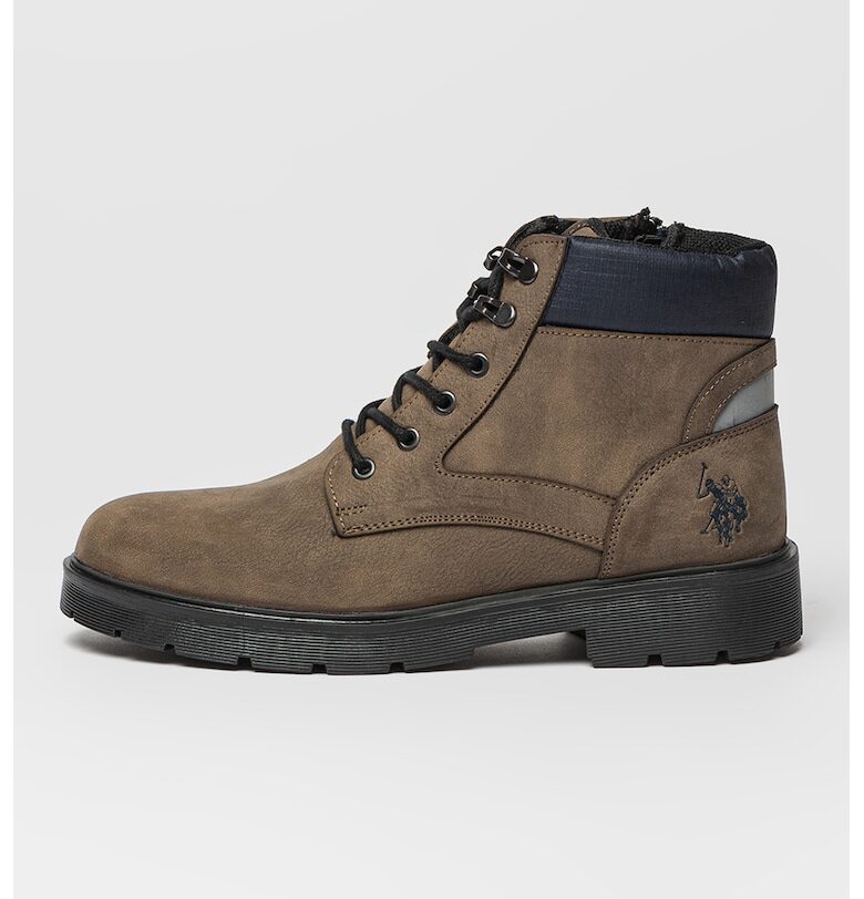 Боти от еко кожа с цип US Polo Assn
