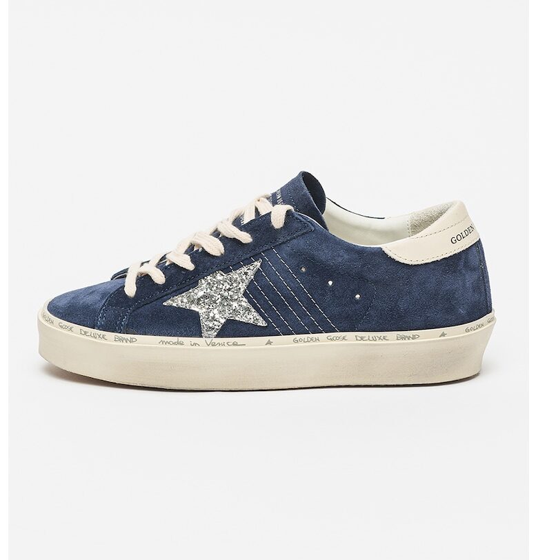 Велурени спортни обувки с бляскав детайл GOLDEN GOOSE