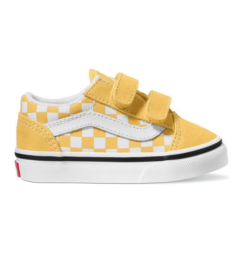 Карирани спортни обувки с велур и велкро Vans