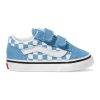 Карирани спортни обувки с велур и велкро Vans