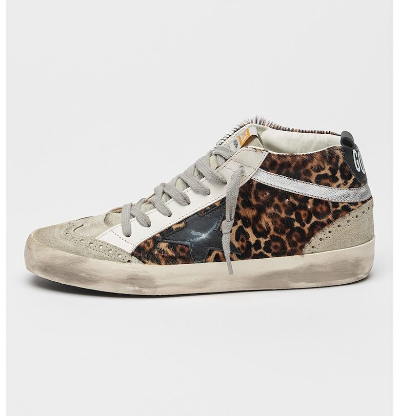 Кецове от велур и кожа с косъм GOLDEN GOOSE