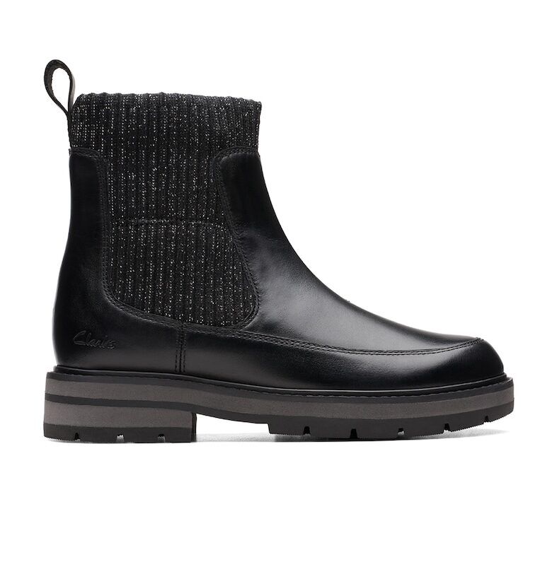 Кожени боти Prague с текстил Clarks