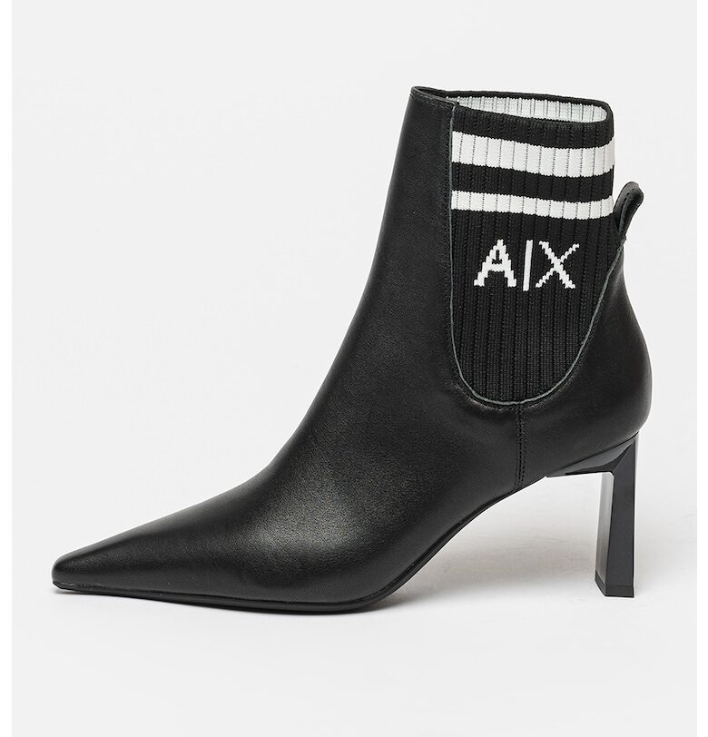 Кожени боти с рипсени детайли ARMANI EXCHANGE