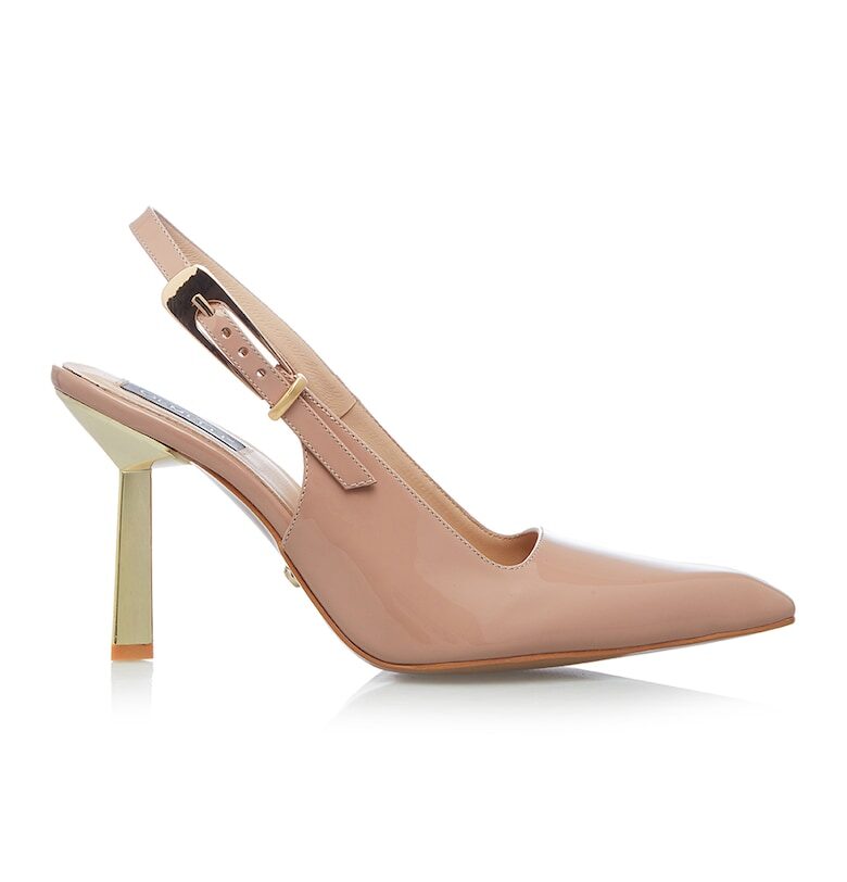 Кожени обувки Cosmopolitan с отворена пета Gemelli Shoes