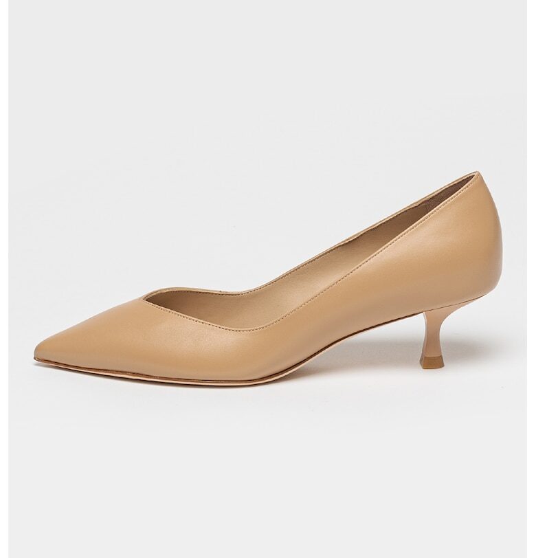 Кожени обувки Eva 50 Pump с котешки ток STUART WEITZMAN