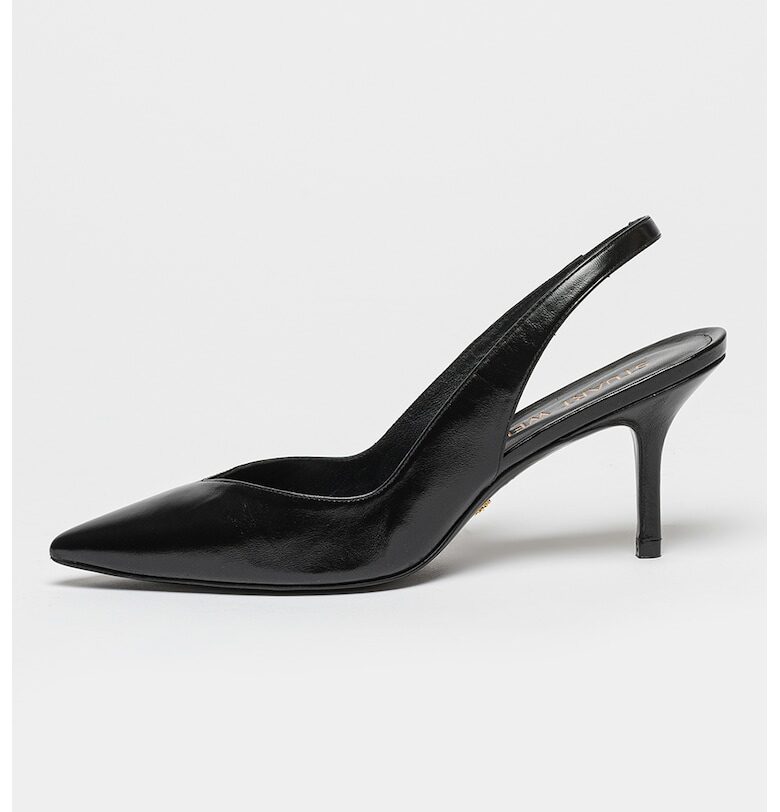 Кожени обувки Eva 75 с отворена пета STUART WEITZMAN
