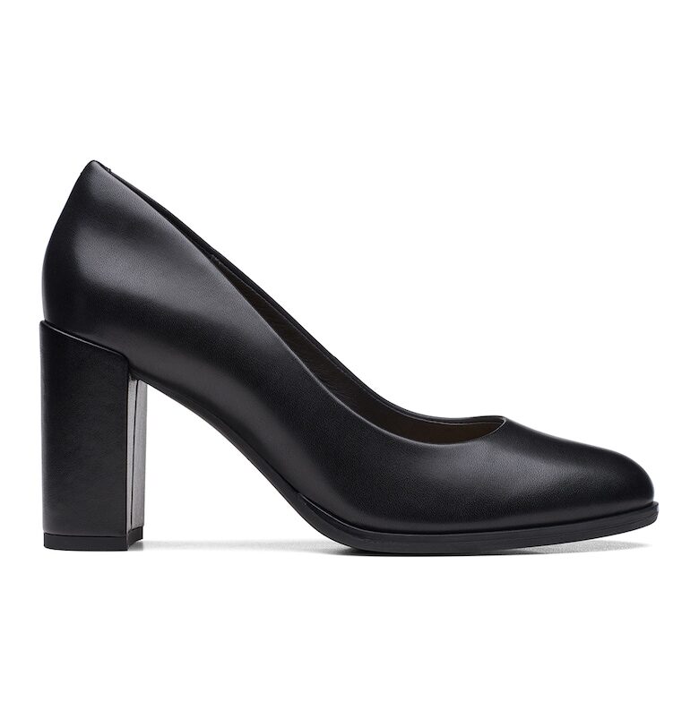 Кожени обувки Freva с масивен ток Clarks