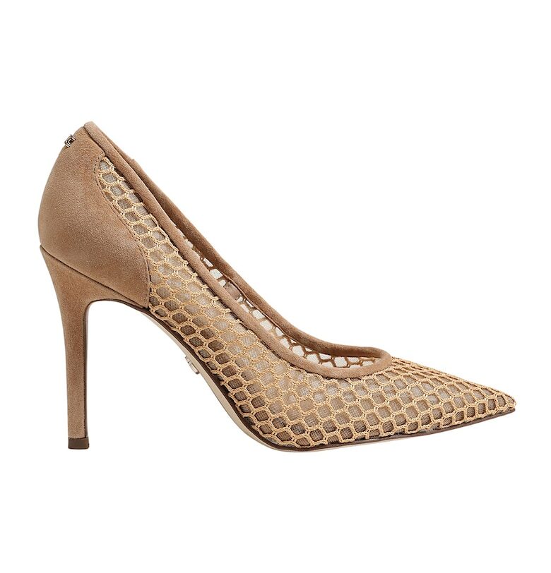 Кожени обувки Hazel с висок ток и перфорации Sam Edelman
