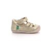 Кожени обувки с ефект металик Kickers kids