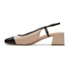 Кожени обувки с отворена пета и масивен ток Clarks