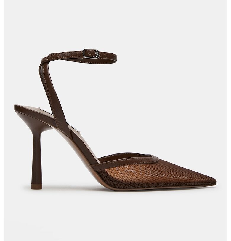 Кожени обувки с ток и тънка каишка Steve Madden