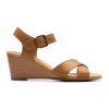 Кожени полускосени сандали Clarks