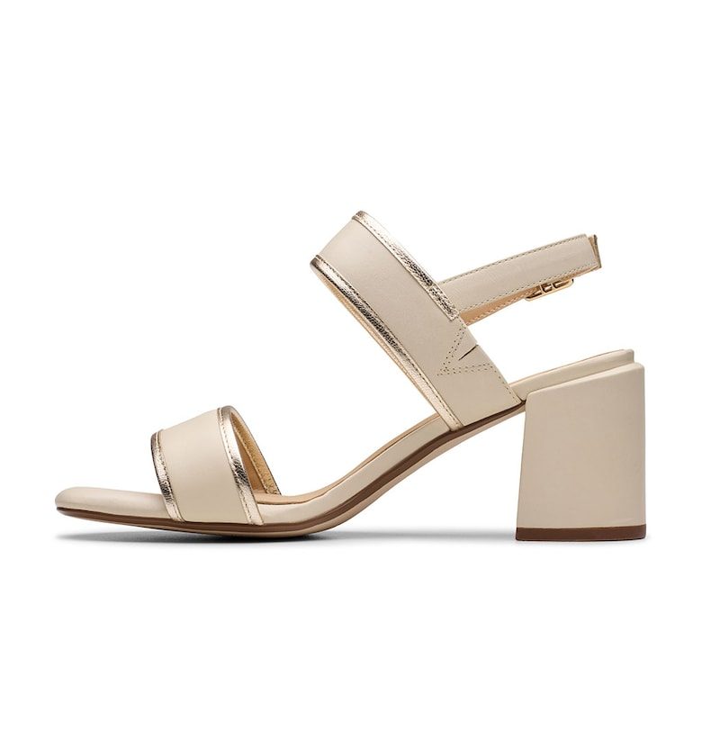 Кожени сандали Ezoria с масивен ток Clarks