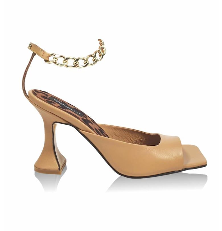 Кожени сандали Pure с каишка на глезена Gemelli Shoes