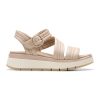 Кожени сандали Tuscan с равна платформа Clarks