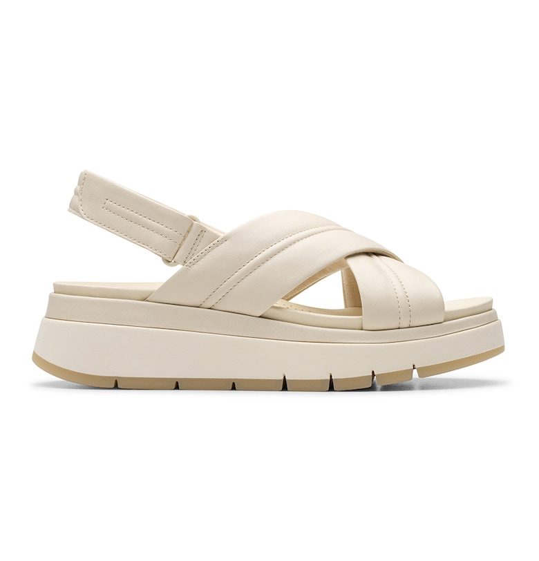 Кожени сандали Tuscan с равна платформа Clarks