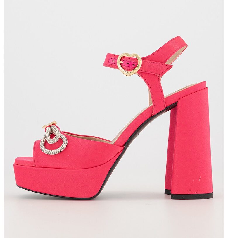Кожени сандали с верижка Love Moschino