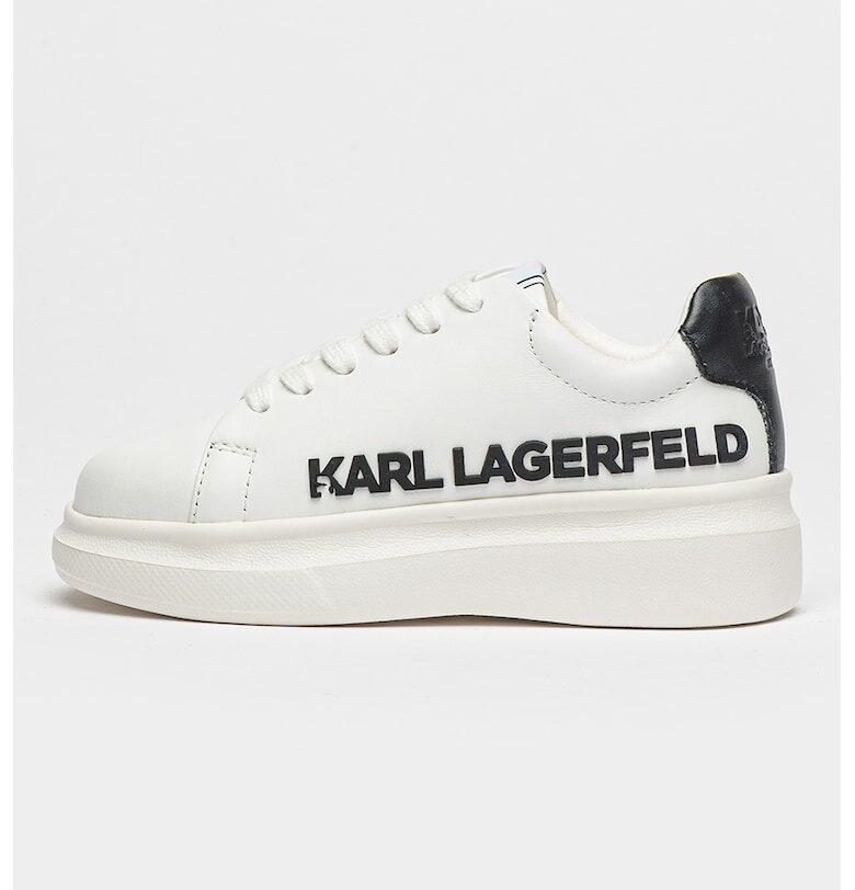 Кожени спортни обувки с лого KARL LAGERFELD KIDS
